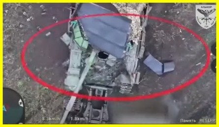 The Ukrainian military managed to set fire to and destroy a rare Russian T-90S tank with the help of a drone and just a single dropped grenade