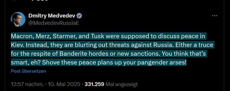 Russia goes wild. Medvedev goes wild.