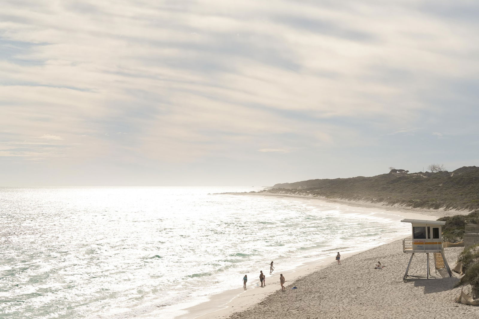 An idyllic beach in the afternoon.