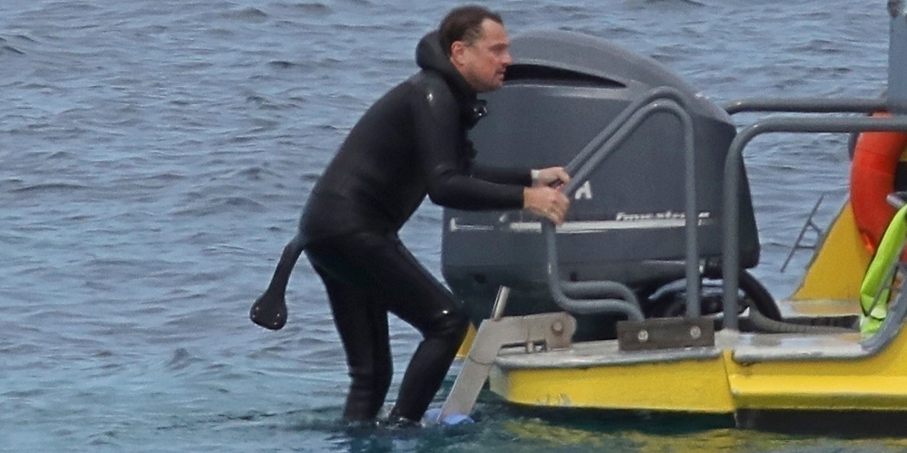 Leonardo DiCaprio Takes a Dive in Spain for His Upcoming Nature Documentary! | Leonardo DiCaprio | Just Jared: Celebrity News and Gossip