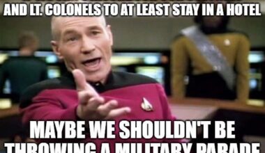 Lt. Colonels and Colonels being flown in for Trump's Birthday Parade are told they'll be sleeping on cots because of budget cuts