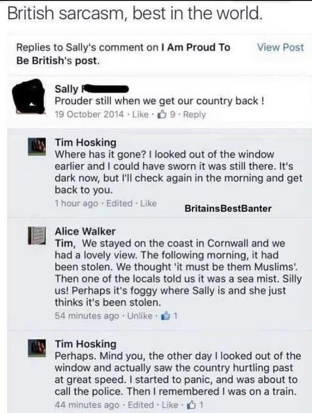 British Sarcasm, the best in the world
