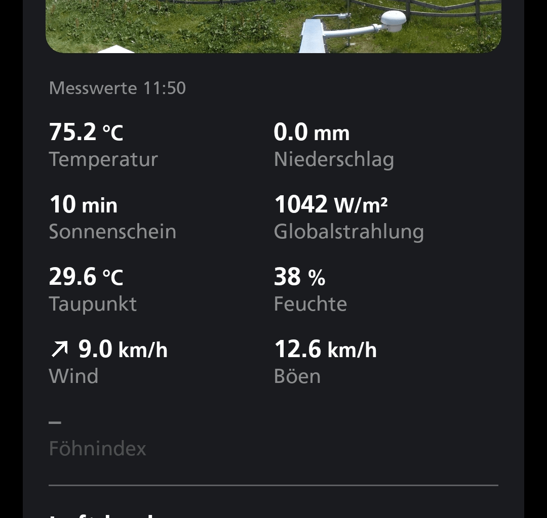 75°C in Blatten