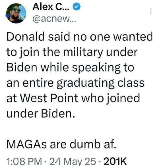 It's funny coz he's a moron