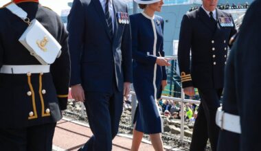 The Prince of Wales and the Princess of Wales, Sponsor of HMS Glasgow attended the ship’s naming ceremony in Glasgow 🚢⚓️
