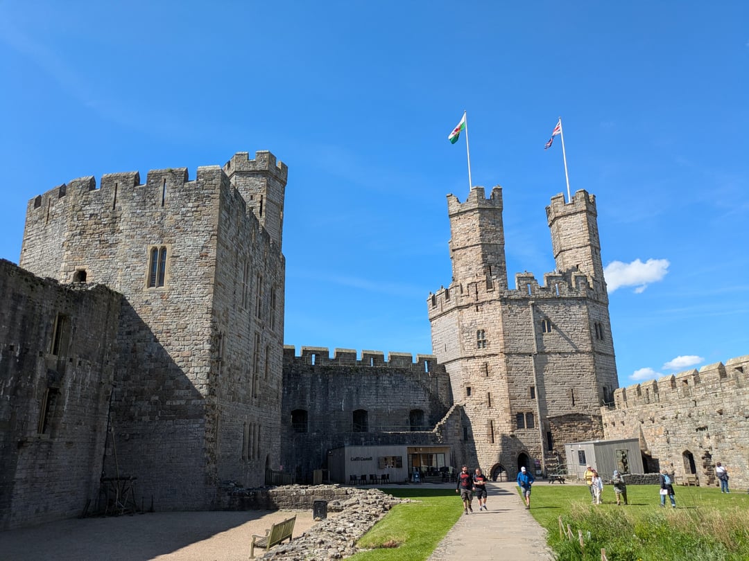 Beautiful day at Caernarfon Castle