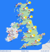 Weather forecast text for the United Kingdom. Morning Call