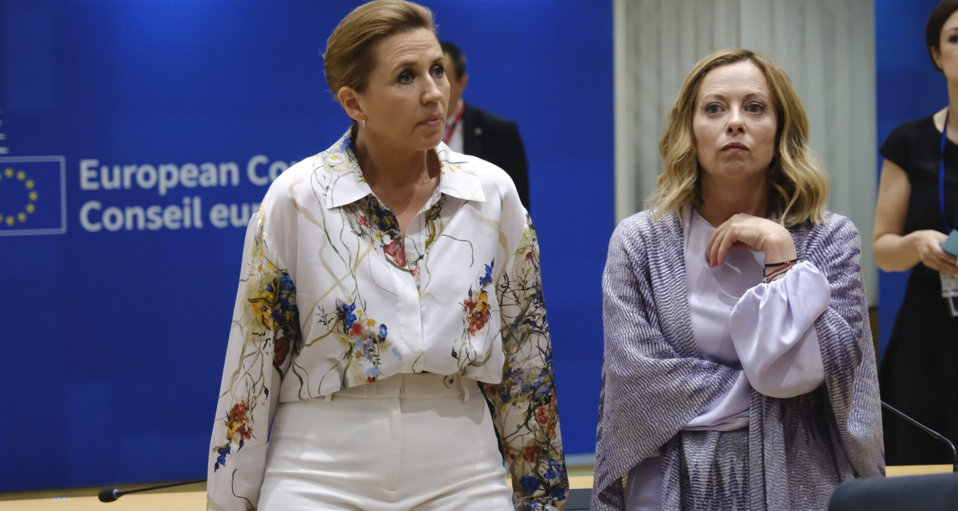 Danish PM Mette Frederiksen and Italian PM Giorgia Meloni