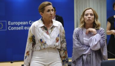 Danish PM Mette Frederiksen and Italian PM Giorgia Meloni