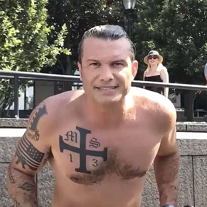 Can't believe Hegseth just walks around like this