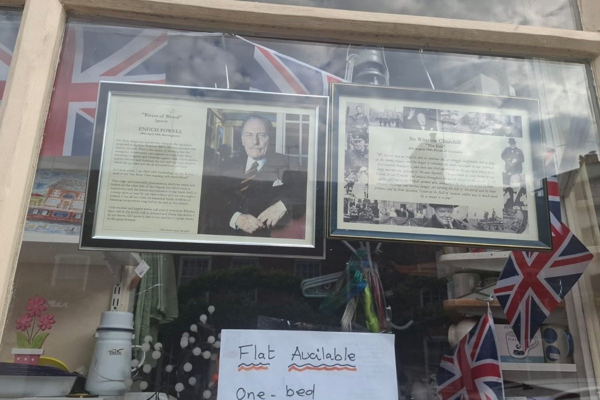Police investigate Enoch Powell portrait hung in village shop as ‘hate incident’