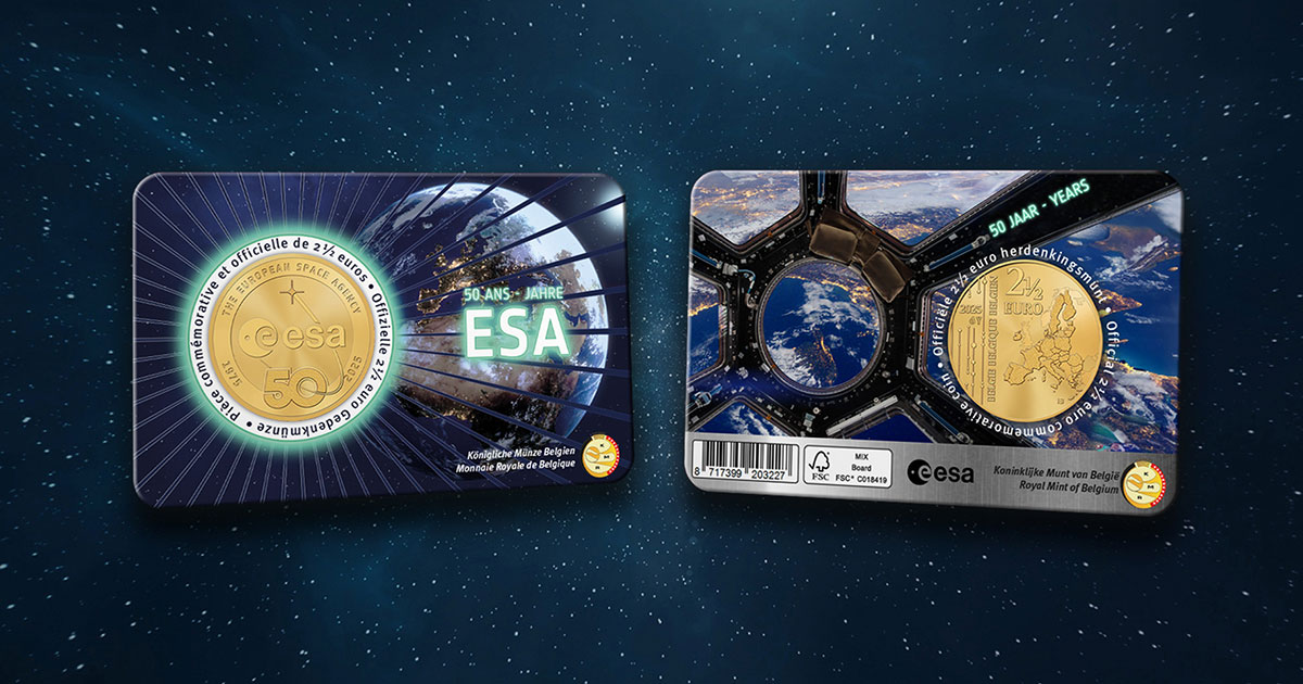 Euro coins released for European Space Agency's (ESA) 50 years