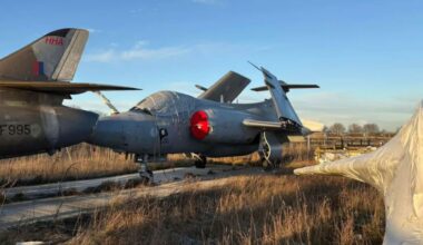 Look inside incredible UK plane graveyard where war-ready fighter jets are left to ROT including 1950s Hawker Hunter