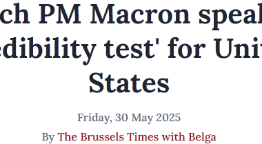 Brussels Times demoted Macron to PM