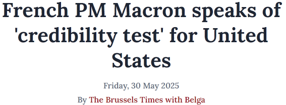 Brussels Times demoted Macron to PM