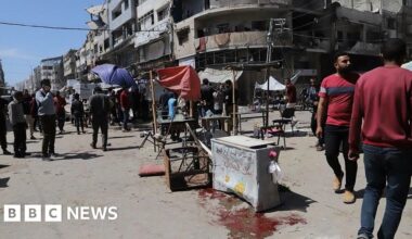 Israeli strikes on Gaza restaurant and market kill 20, medics say