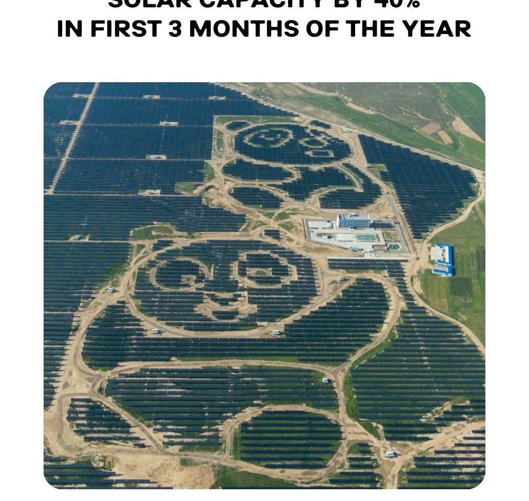 China increased its total solar capacity by 43% in Q1 2025