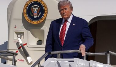 U.S. President Trump arrives in New Jersey