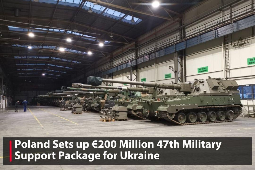Poland is set to deliver its 47th military aid package to Ukraine, valued at €200M, including ammo and equipment. Since 2022, Poland has provided €4.5B in aid, including tanks, artillery, and aircraft, with MiG-29 transfers under discussion.