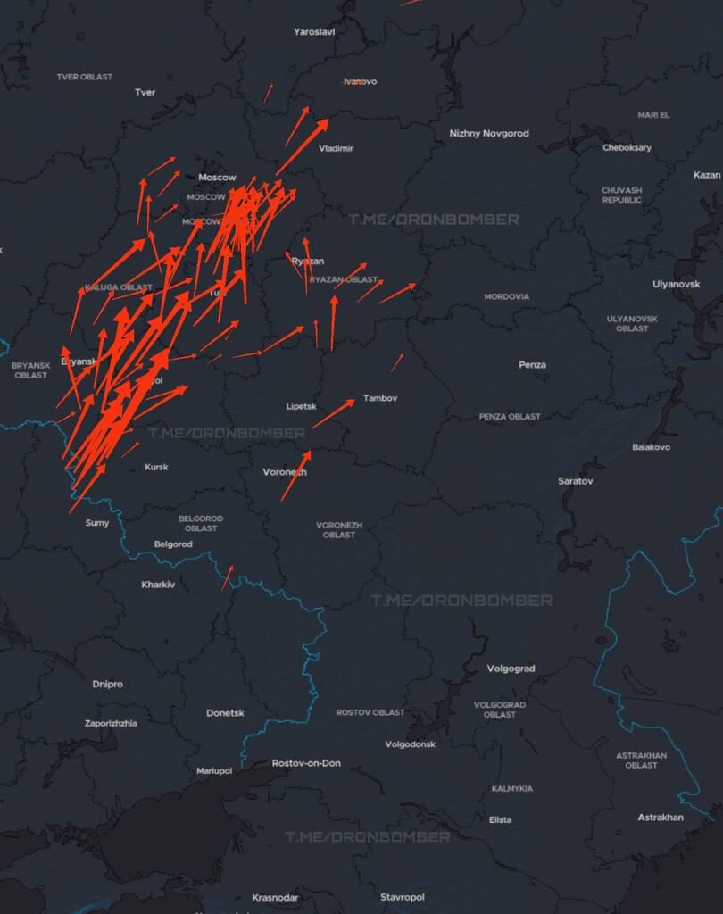 Ukrainian long-range drones have been flying continuously over Russia for about 34 hours.