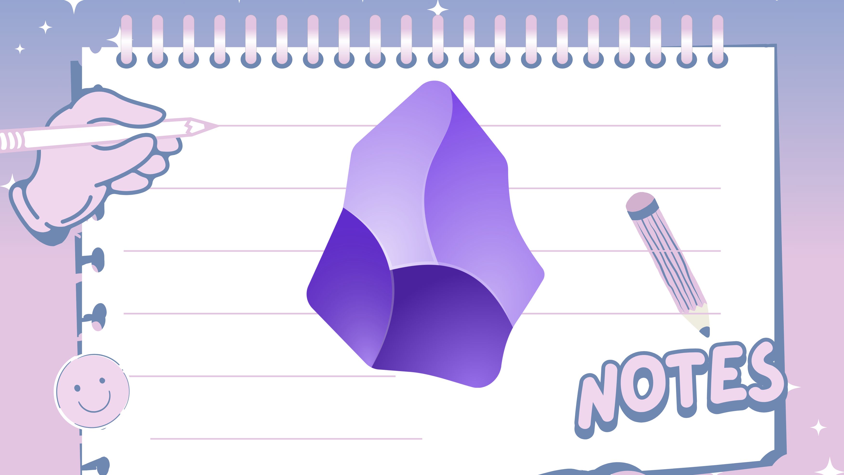 Illustrated hand holding a pencil with another pencil