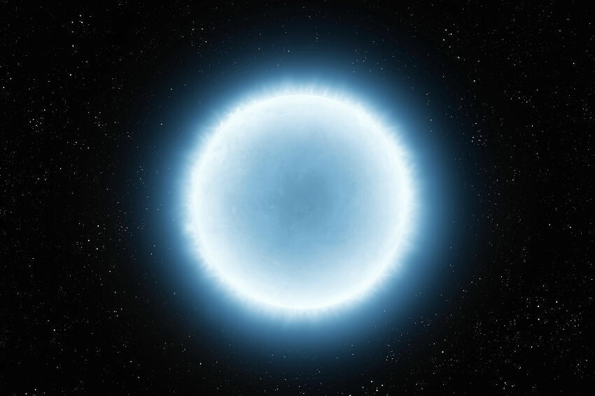 A white dwarf star, formed from the matter left after a supernova explosion