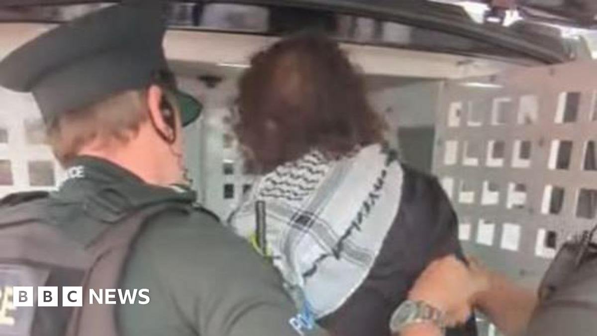 Pensioner arrested during pro-Palestinian protest