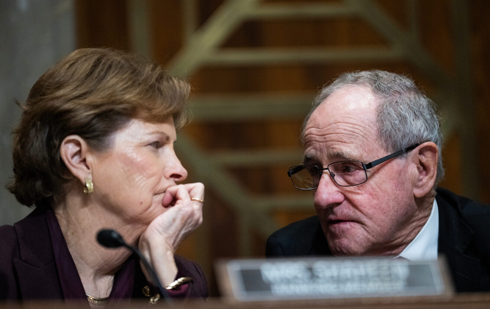 Chairman Jim Risch, R-Idaho, and ranking member Sen. Jeanne Shaheen, D-N.H., are seen during a Senate Foreign Relations Committee hearing  in the Dirksen Senate Office Building on Jan. 15.