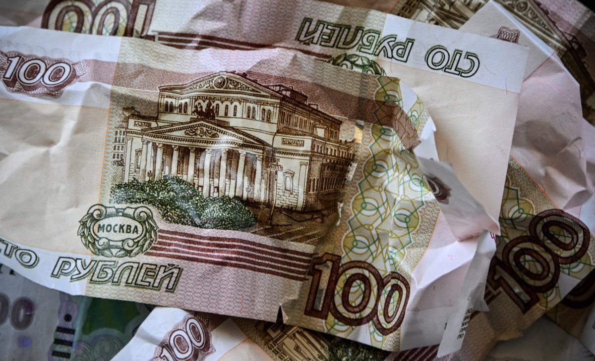 Russian ruble banknotes