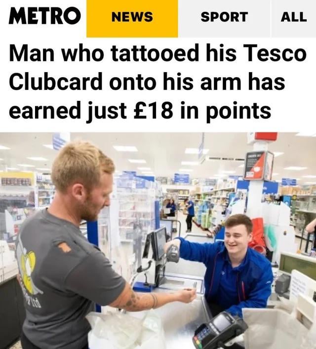 Man enjoys his clubcard points 😂
