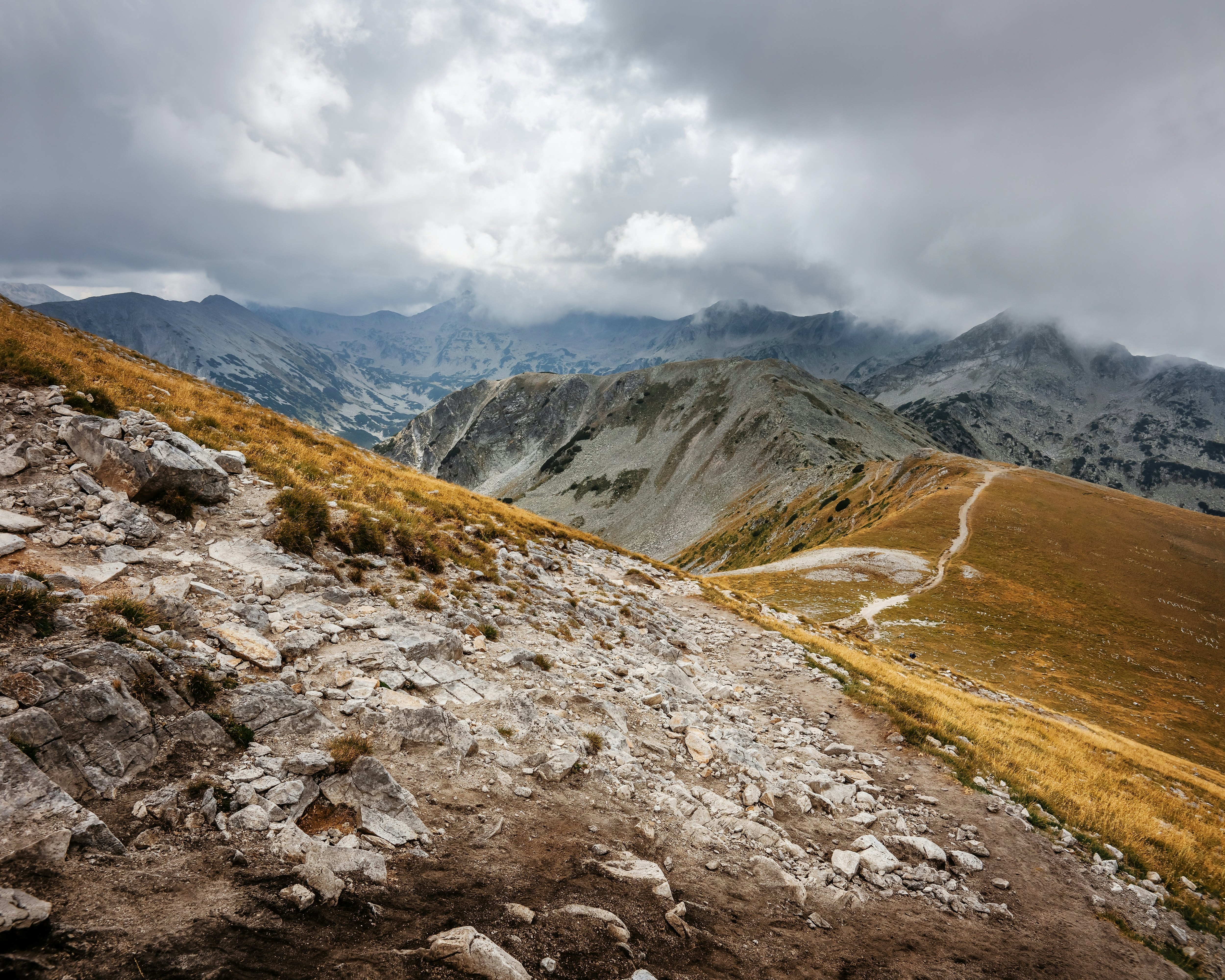 The Tzar's Path, a trekking route to the summit of Mt Vihren in Pirin National Park, Bulgaria.