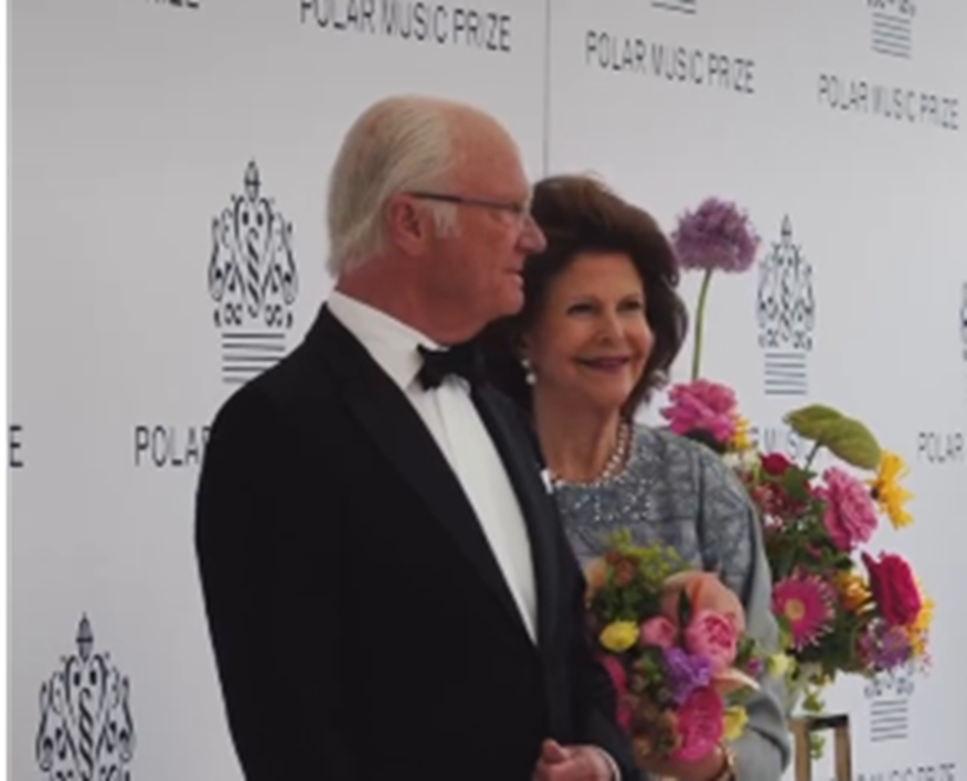 Sweden's king meets Queen from Britain on night celebrating music