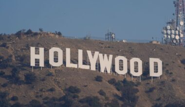 The Hollywood sign. Pic AP