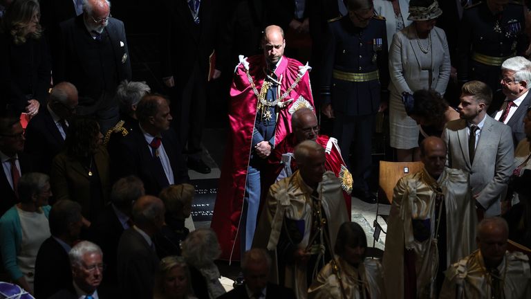 The Prince of Wales at the Order of the Bath Service at Westminster Abbey, in the Order’s 300th anniversary year. Pic: Andrew Parsons / Kensington Palace