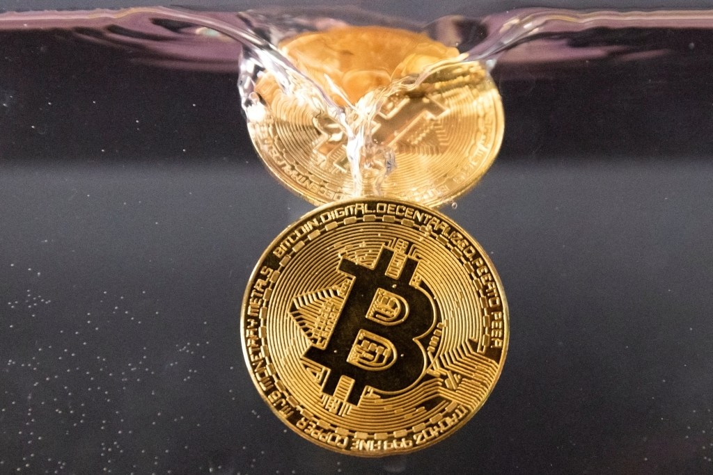 Souvenir tokens representing Bitcoin.