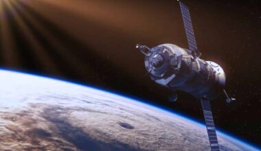 Soyuz Like Spacecraft In Orbit Around The Earth