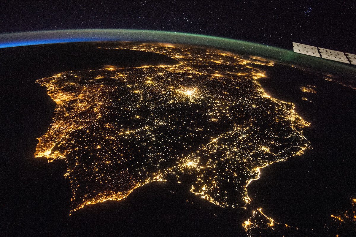 Spain and Portugal blackout from space, captured by satellites orbiting our planet, pole-to-pole