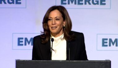 Kamala Harris accuses Trump of abandoning American ideals in first major speech since leaving office