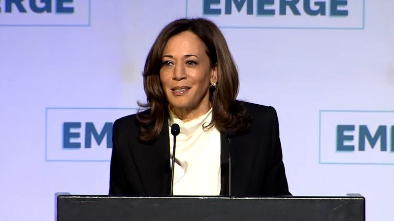 Kamala Harris accuses Trump of abandoning American ideals in first major speech since leaving office