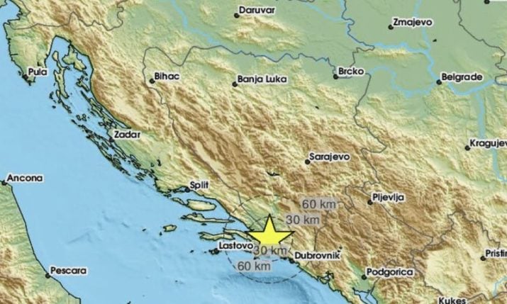 3.3 earthquake in southern Croatia: “Short and strong tremor felt”