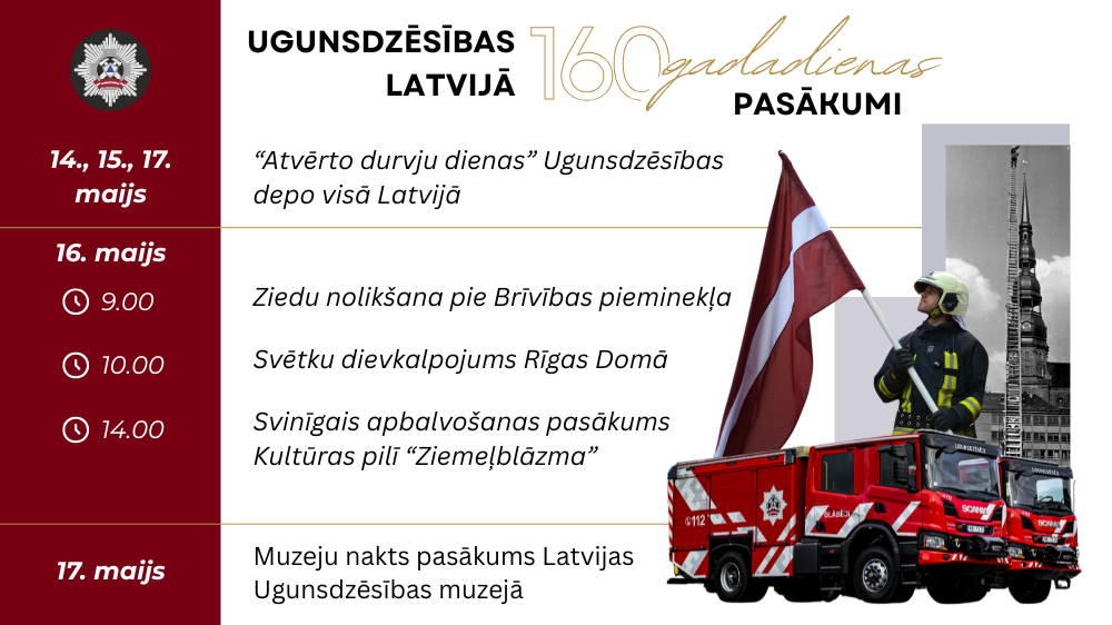 Ar plašu pasākumu programmu atzīmē Ugunsdzēsības Latvijā 160. gadadienu – Ziemellatvija.lv