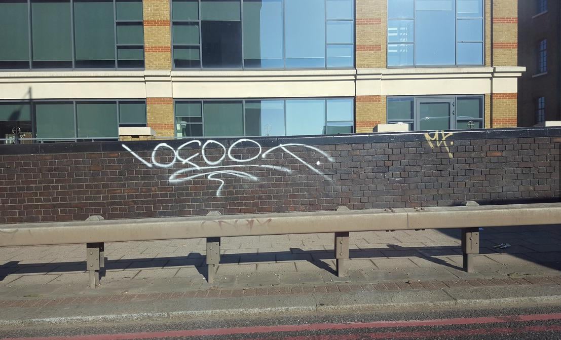 I cannot be the only one thinking this is the ugliest tag tarnishing every upright surface in this City.