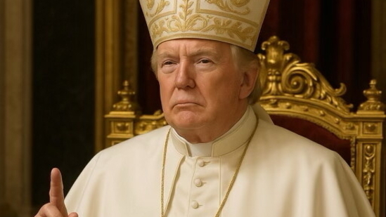 US President Donald Trump caught flak for posting a picture of himself as a Pope on social media.(Donald Trump/Truth Social)