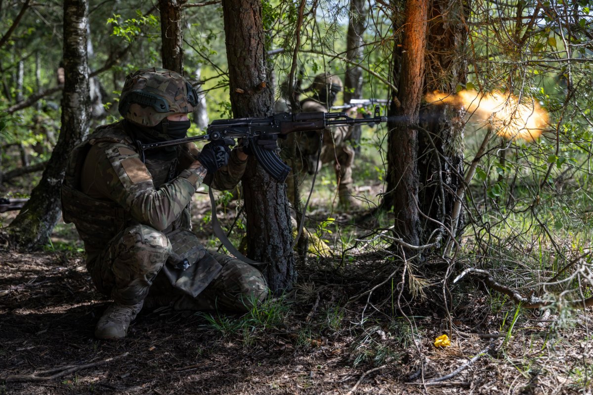 A Ukrainian soldier
