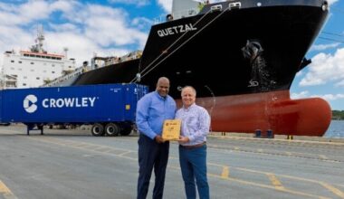 Crowley’s Newest LNG-Powered Containership Makes Maiden Voyage to JAXPORT