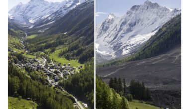 Search for missing man in Swiss village after glacier collapse