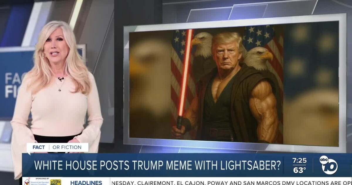 Did the White House post an AI image of Trump as a Jedi?