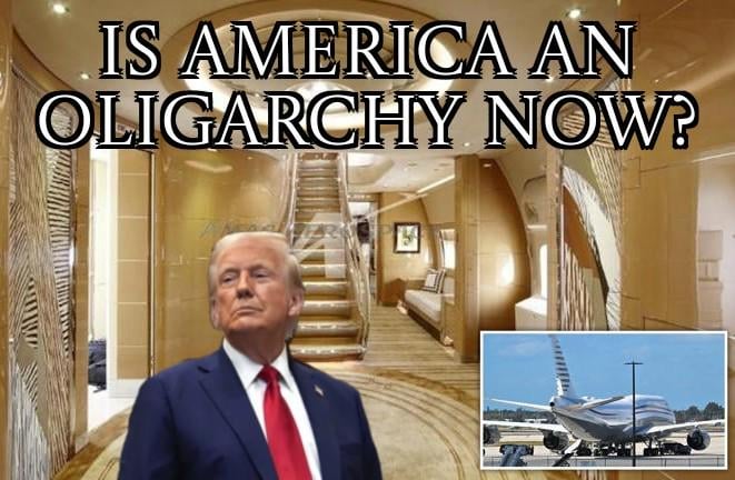 The flying bribe Trump got from Qatar wasn't big enough to bring back all of his loot.