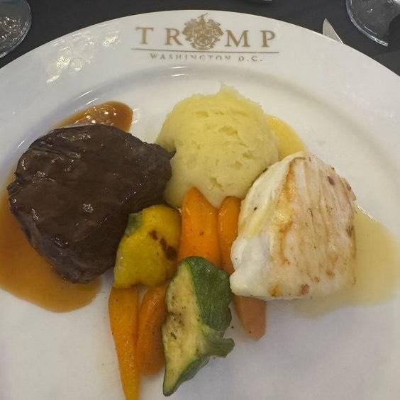 Bribing a president by buying his meme coins to attend his dinner and he serves you this