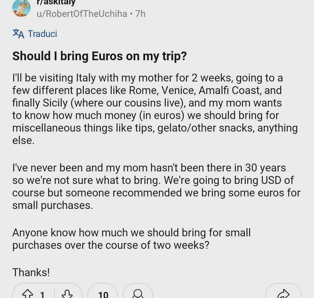 Do they not know Italians only accept Roman coins?